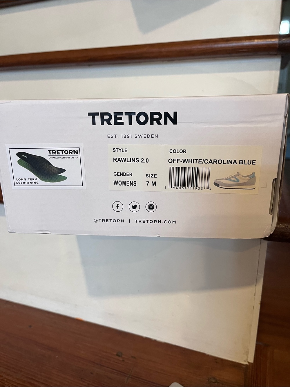 Tretorn Rawlins 2.0 in Carolina blue, size 7, NIB - Picture 4 of 11